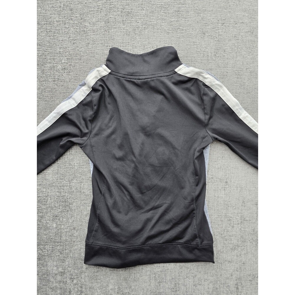 Victorias Secret PINK Gray/Black  Oversized Logo Front 1/4 Zip Sweatshirt XS - Picture 6 of 14